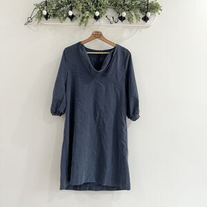 Curator Grey Cowl Neck Long Sleeve Modal Dress small